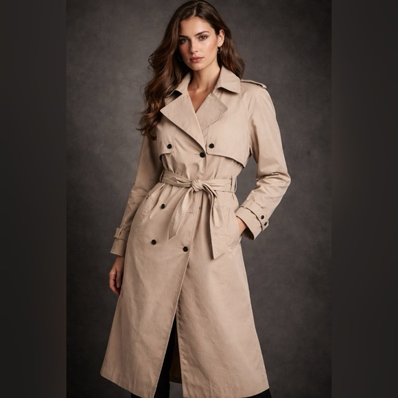 Collection Élégante Jackets & Blazers - Screen-Worn Longline Trench Coat - Interview With the Vampire Belted Storm Coat